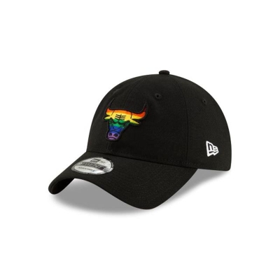 Chicago Bulls Gorra | New Era NBA Pride 9twenty Adjustable Cap Mexico - Negros